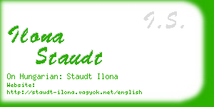 ilona staudt business card